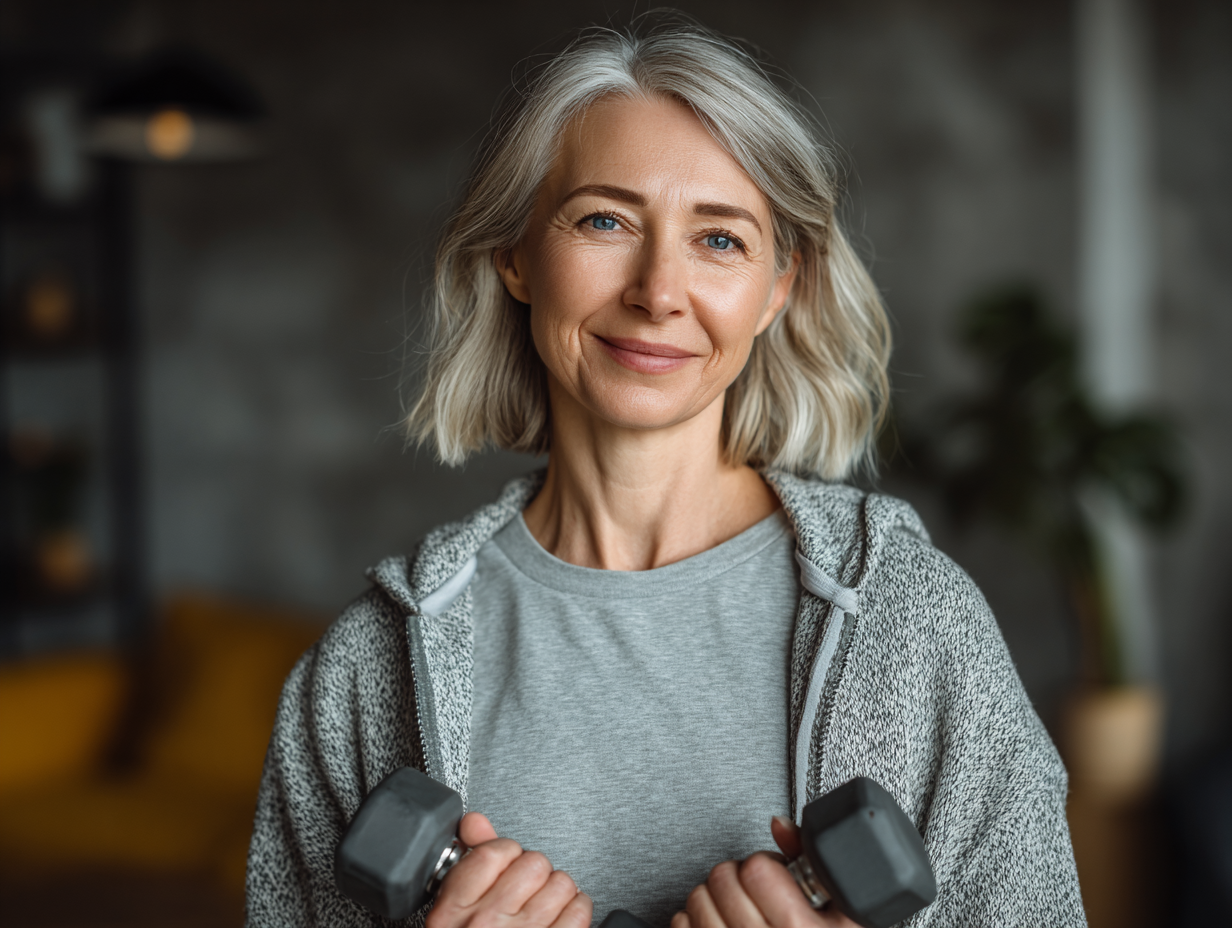 Természetes környezetben mozgó idősebb ember